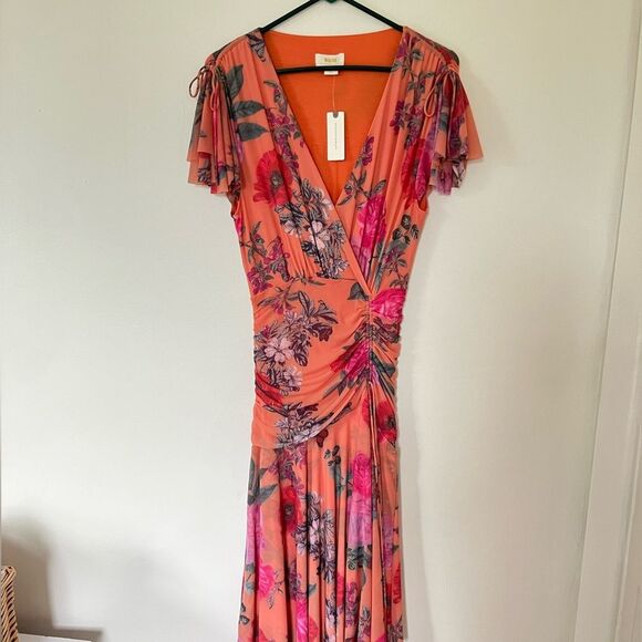 NWT Maeve Simone Floral Midi Dress S Small - Picture 2 of 6